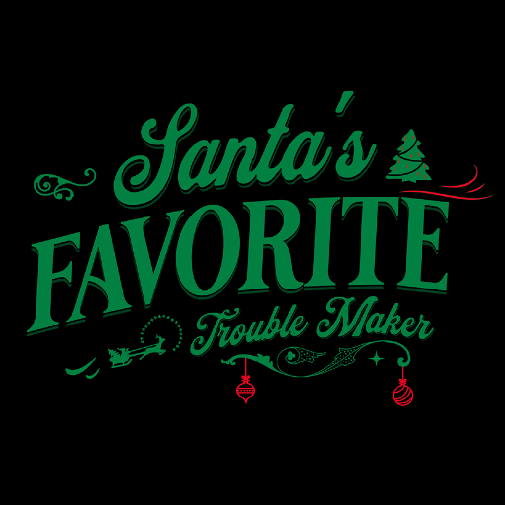 Santas Favorite Trouble Maker, Custom T-shirt