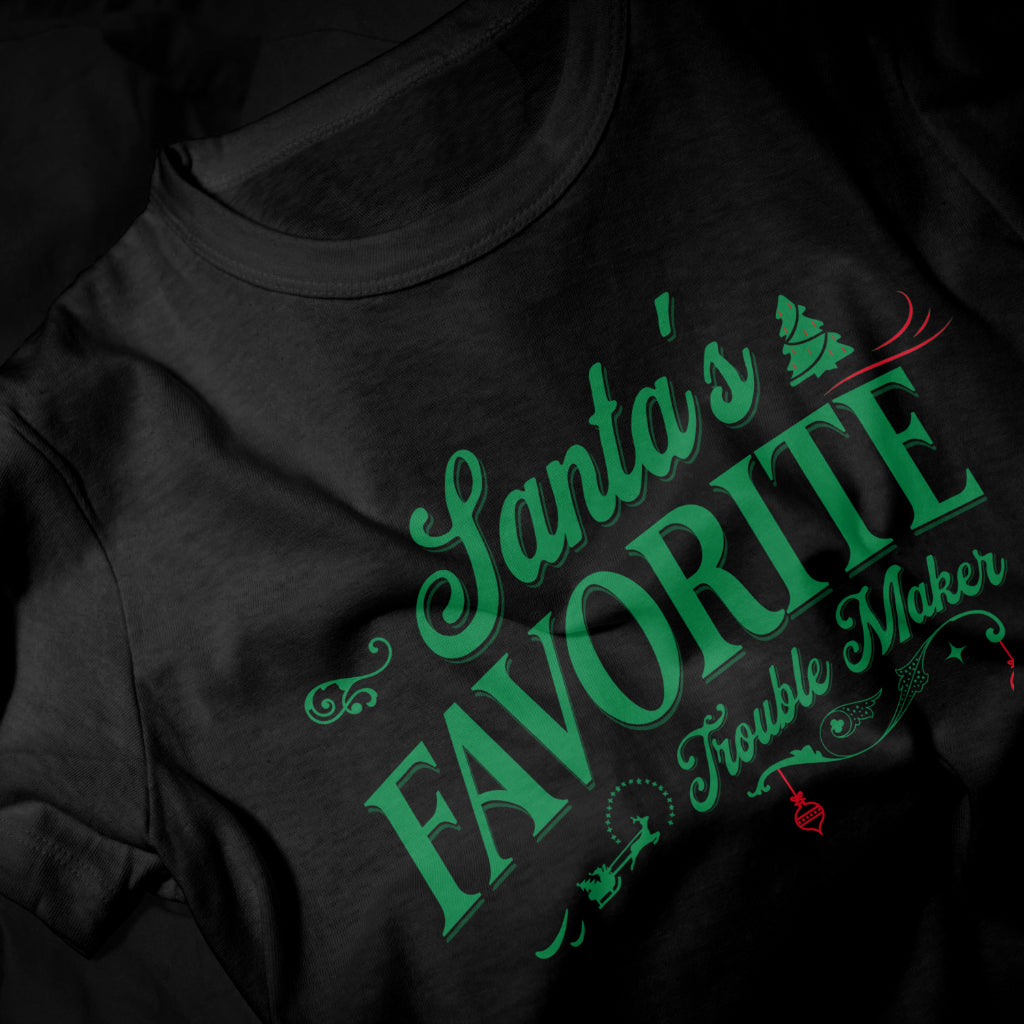 Santas Favorite Trouble Maker, Custom T-shirt